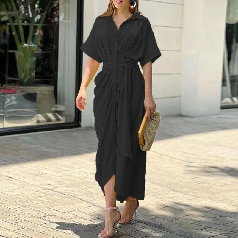 Selene | Relaxed Everyday Polyester Maxi Dress