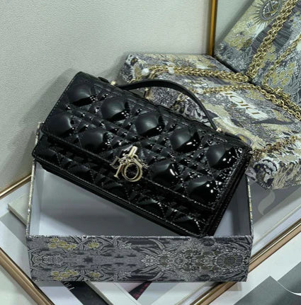 Glossy Quilted Patent Bag