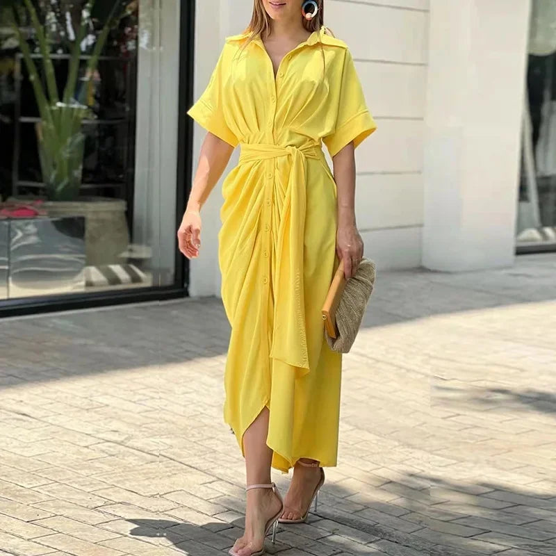 Selene | Relaxed Everyday Polyester Maxi Dress