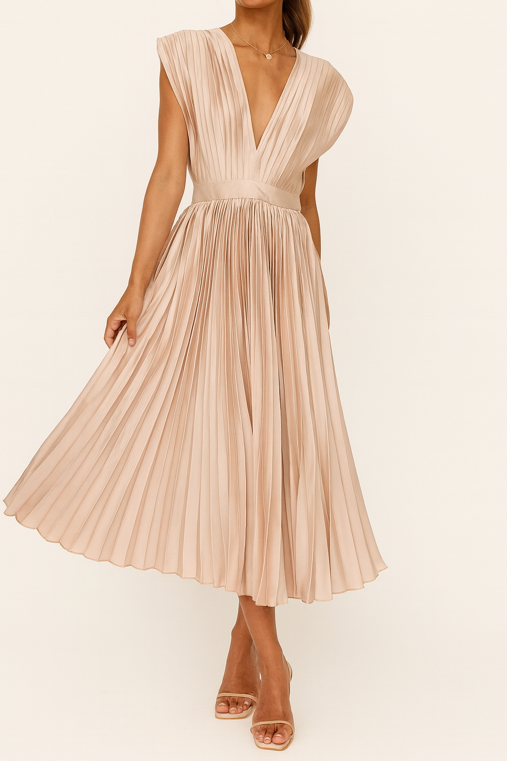 Sienna | Elegant Pleated Midi Dress