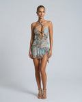 Nadia | Halter Neckline Open Back Mini Dress