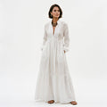 Oriane | Long Sleeve Polyester Maxi Dress
