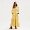Thea | Retro Long Sleeve Maxi Dress
