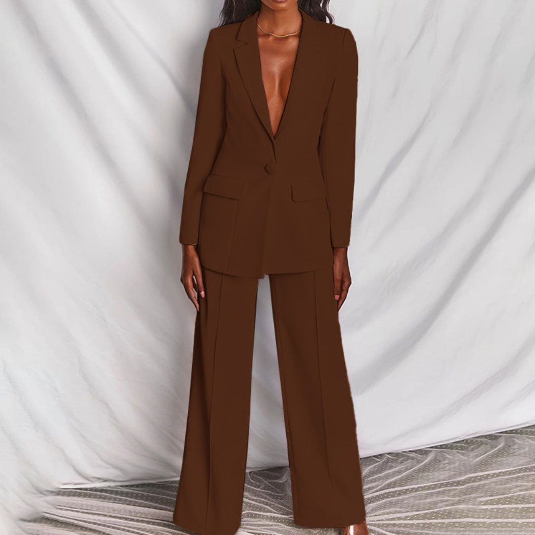 Nadia | Blazer & Wide Leg Trouser Co-ord Set