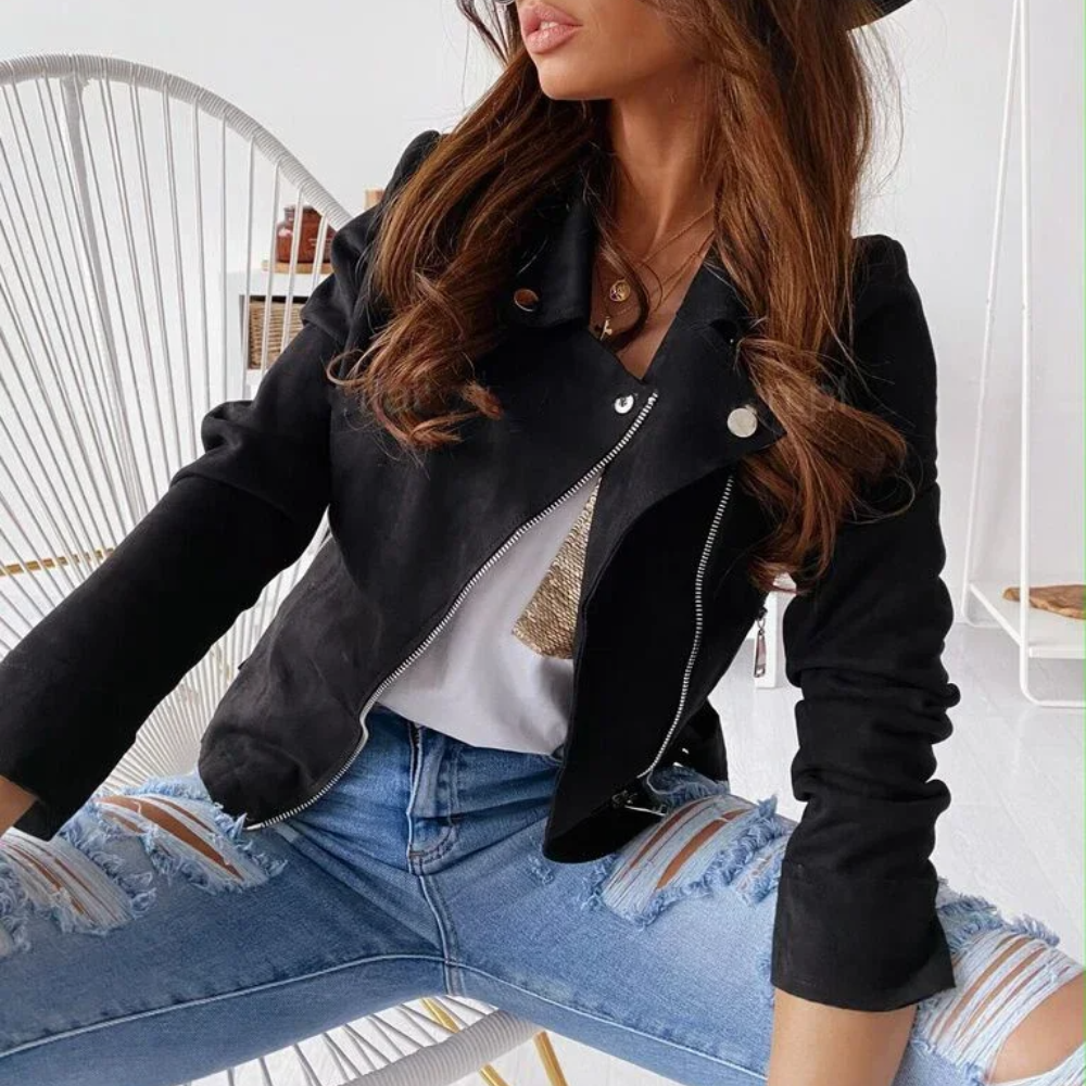 Elin | Zip-Up Biker Jacket