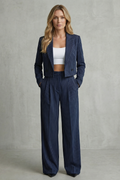 Stravelle | Striped Tailored Blazer & Trouser Two-Piece Set