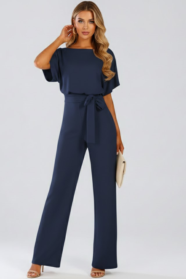 Verity | Belted Wide-Leg Jumpsuit