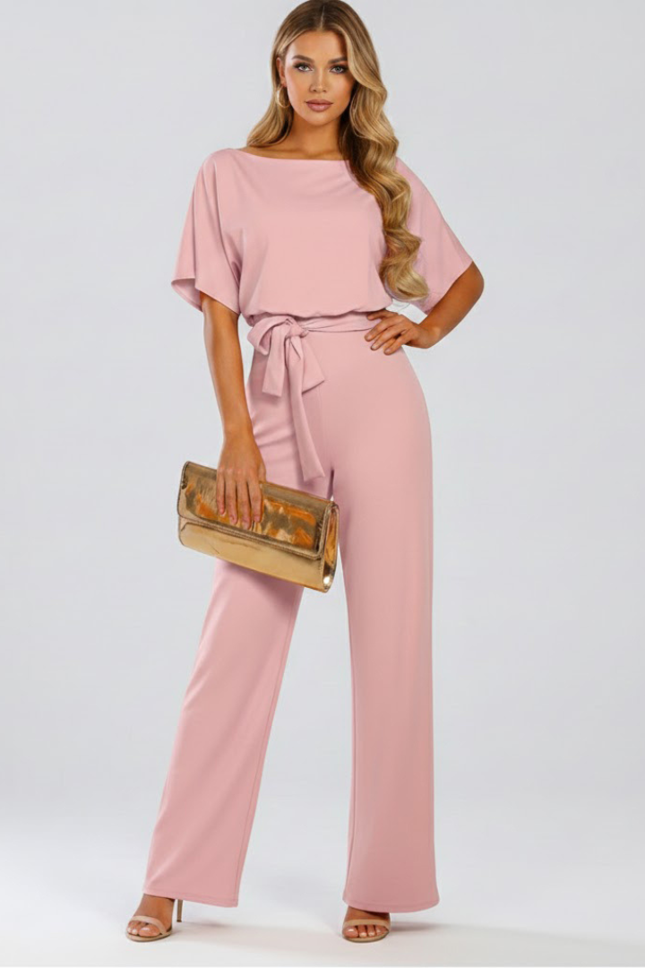 Verity | Belted Wide-Leg Jumpsuit