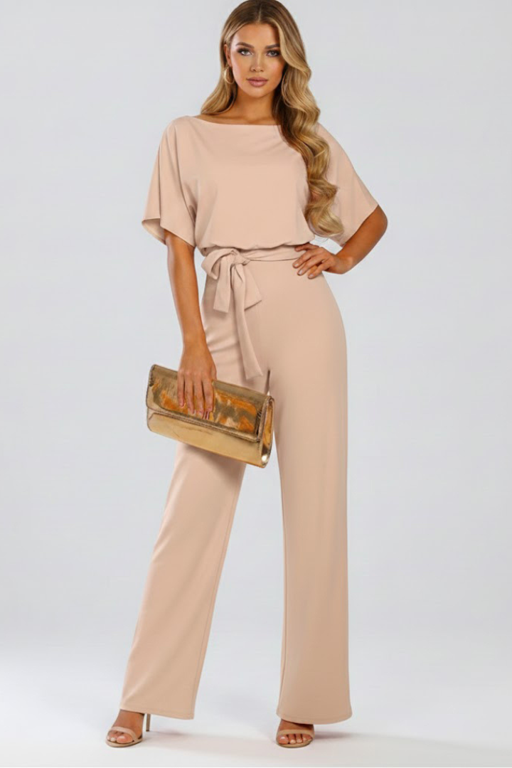 Verity | Belted Wide-Leg Jumpsuit
