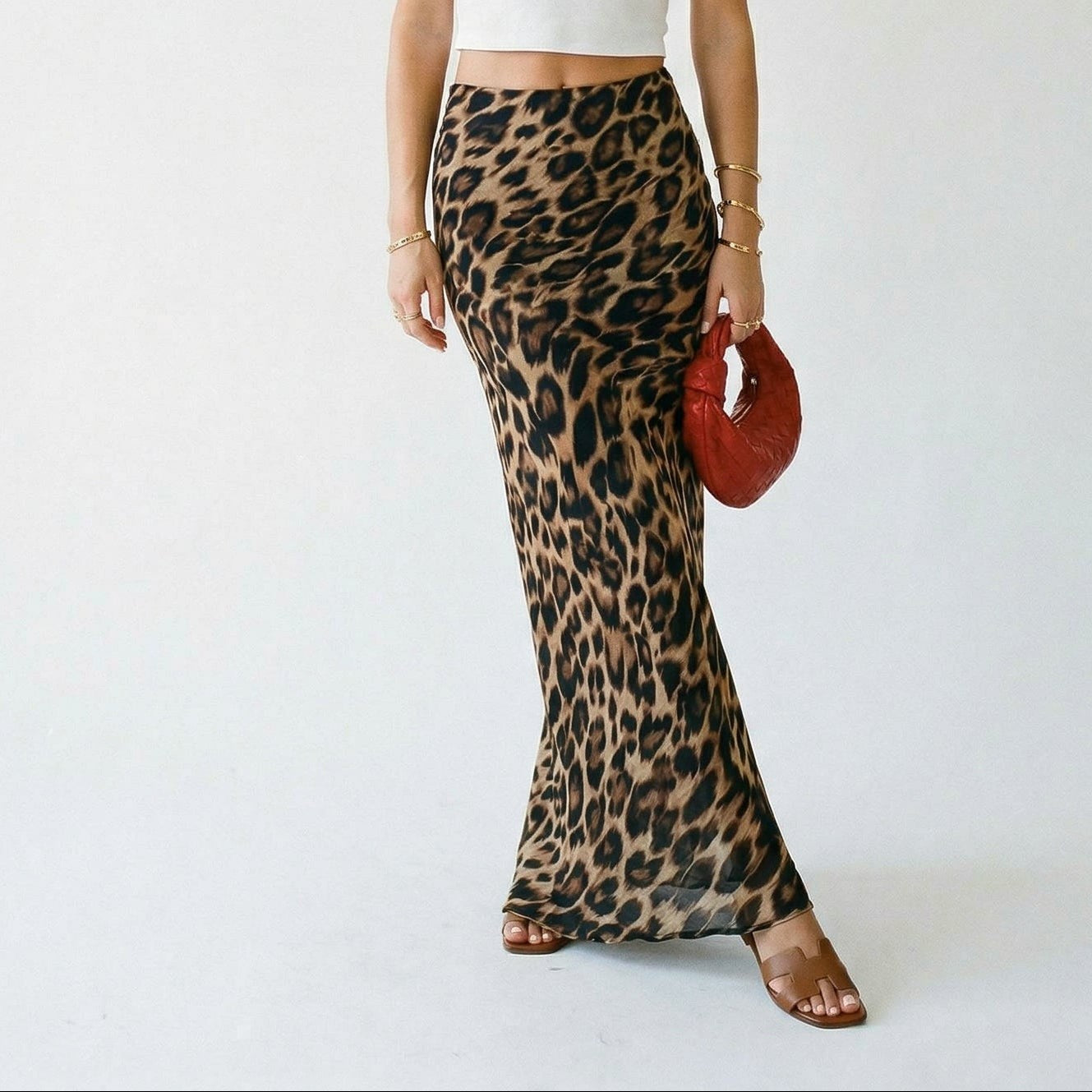 Savanne | Leopard Print Maxi Skirt