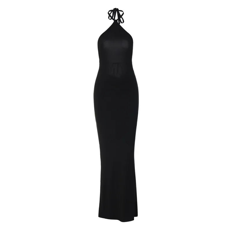 Ivy | Halter Neck Backless Formal Maxi Dress
