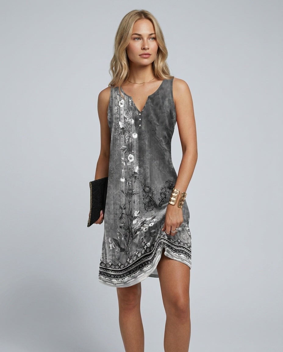 Cleo | Floral V-Neck Bohemian Mini Dress
