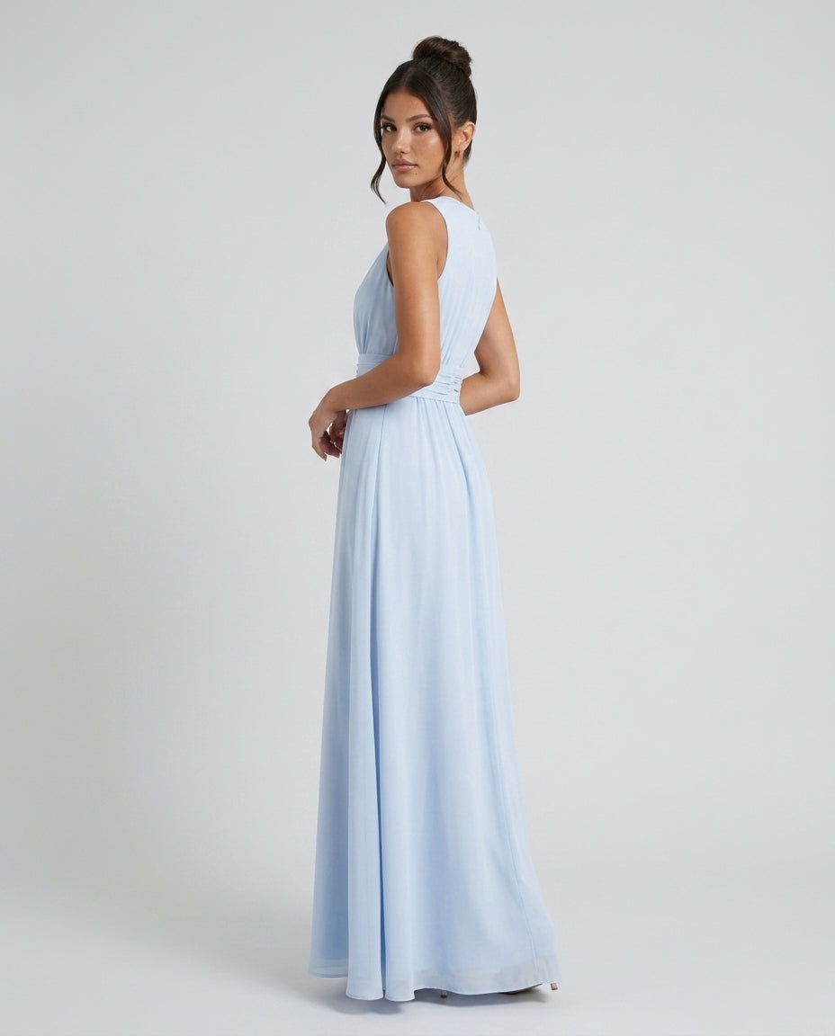 Peyton | Sleeveless A-Line Wedding Guest Maxi Dress