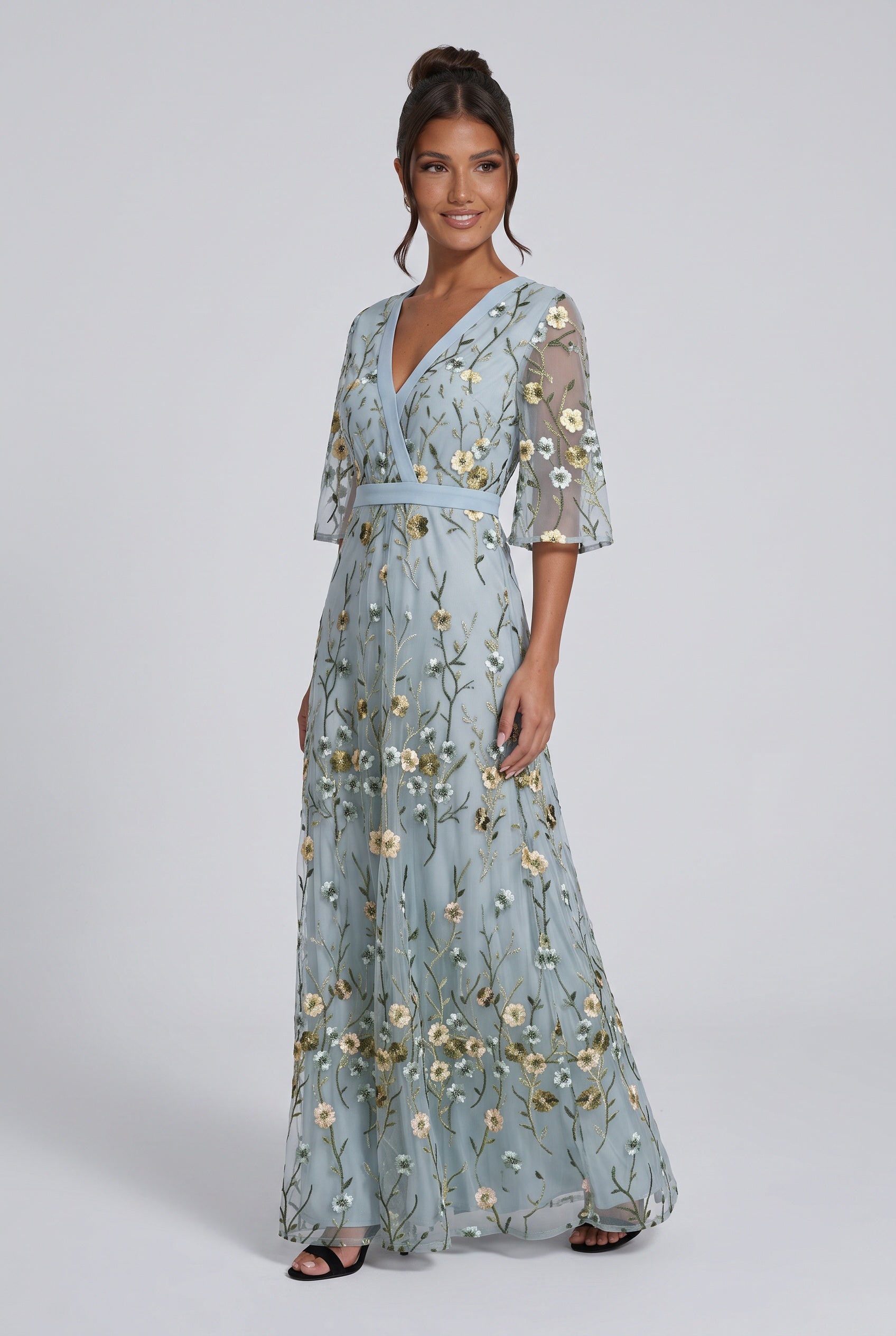 Helena | Floral Print Wrap Maxi Dress