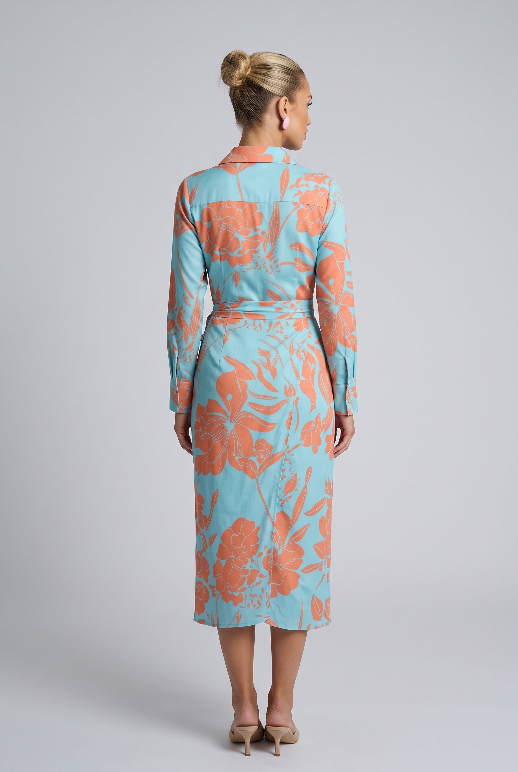 Pilar | Wrap Midi Dress in Print & Solid Colours