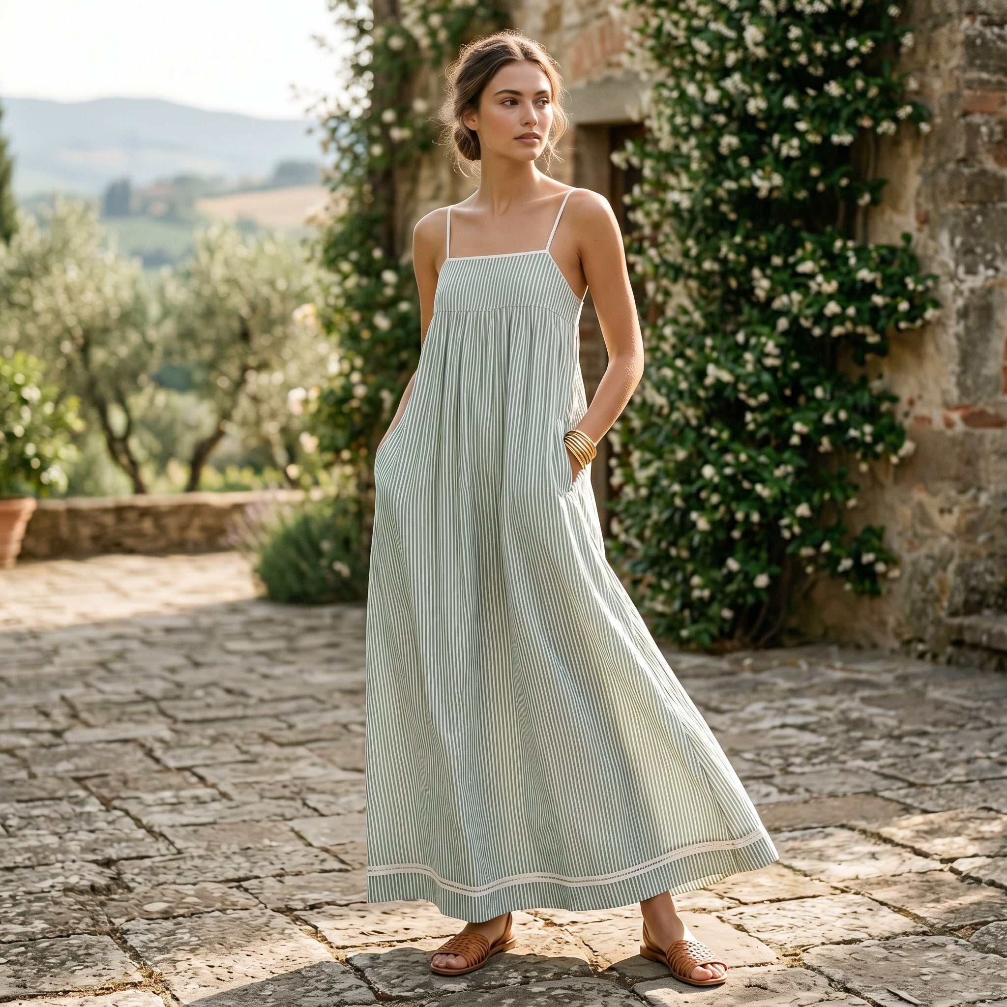 Noor | Striped Maxi Dress