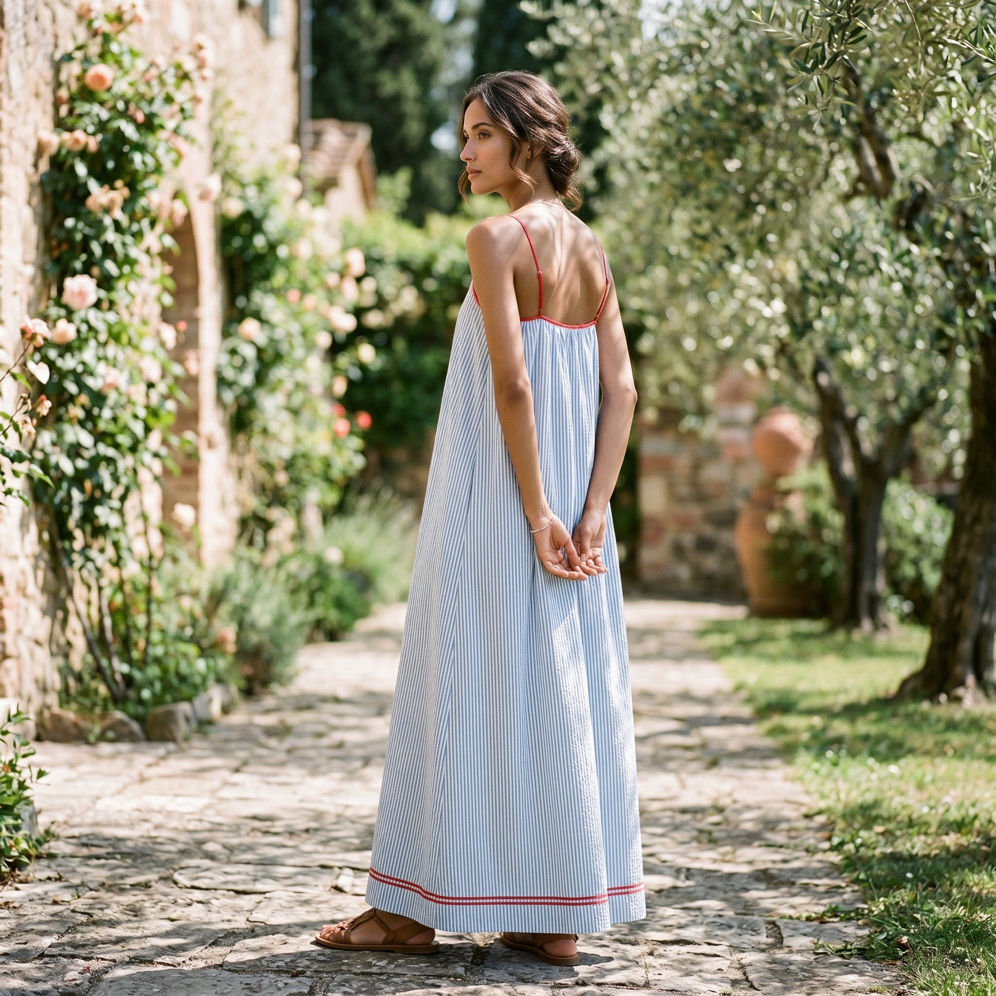 Noor | Striped Maxi Dress