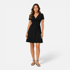 Skylar | V-Neck Relaxed Fit Cotton Midi Dress