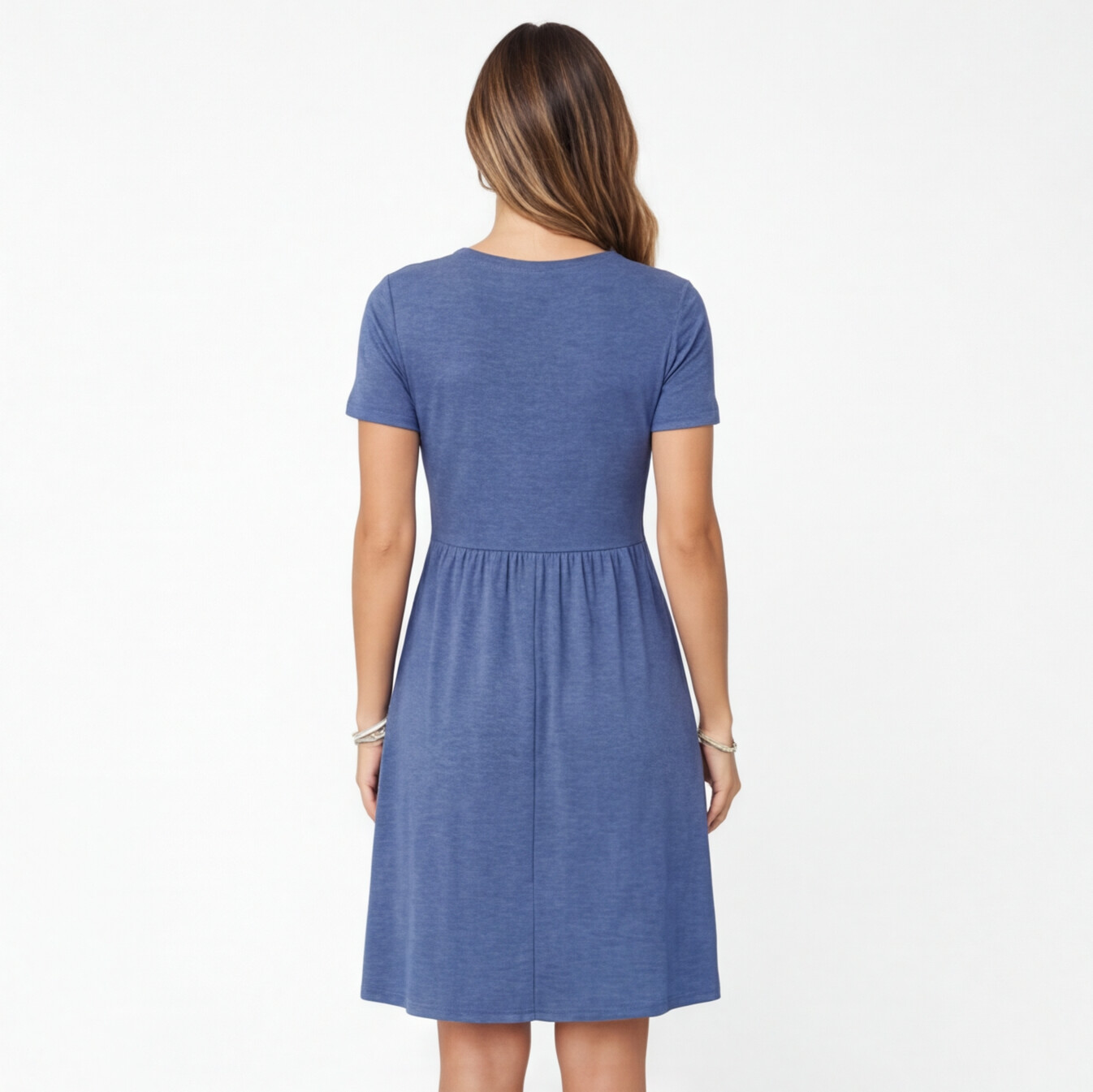 Skylar | V-Neck Relaxed Fit Cotton Midi Dress