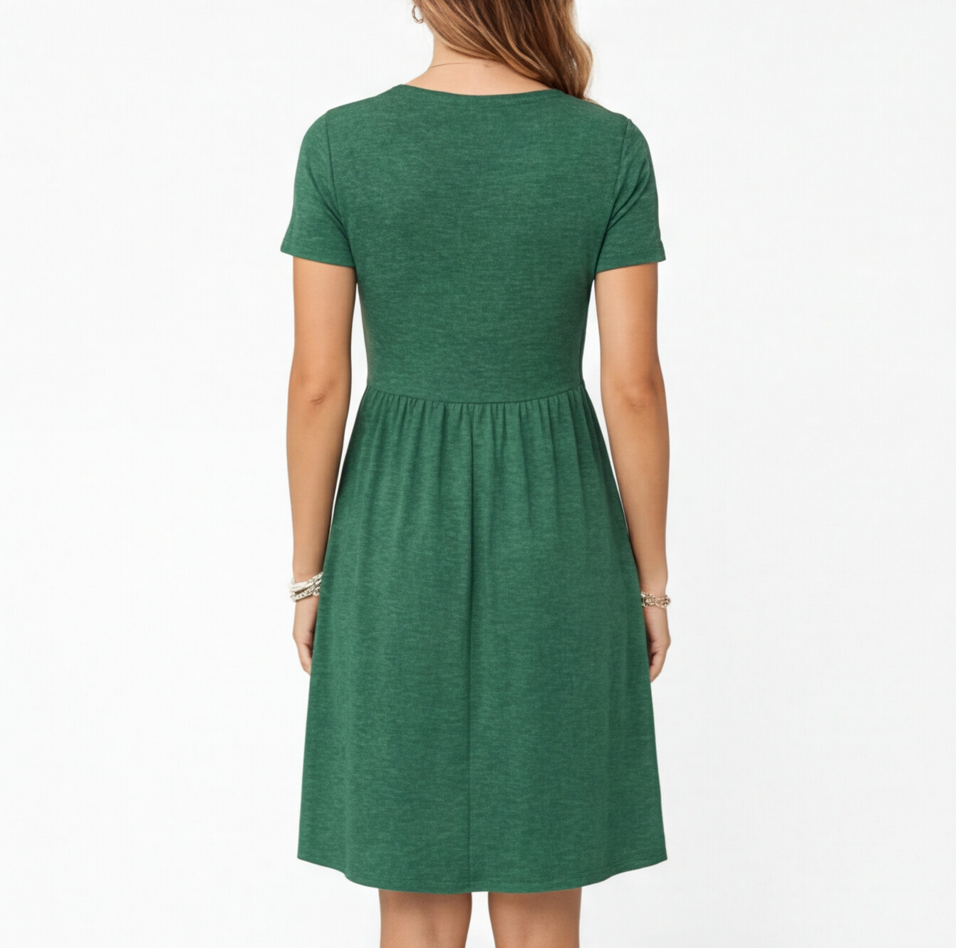 Skylar | V-Neck Relaxed Fit Cotton Midi Dress