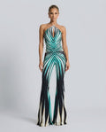 Celeste | Striped Cut-Out High Waist Jumpsuit
