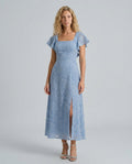 Edith | Floral Square Neck Midi Dress