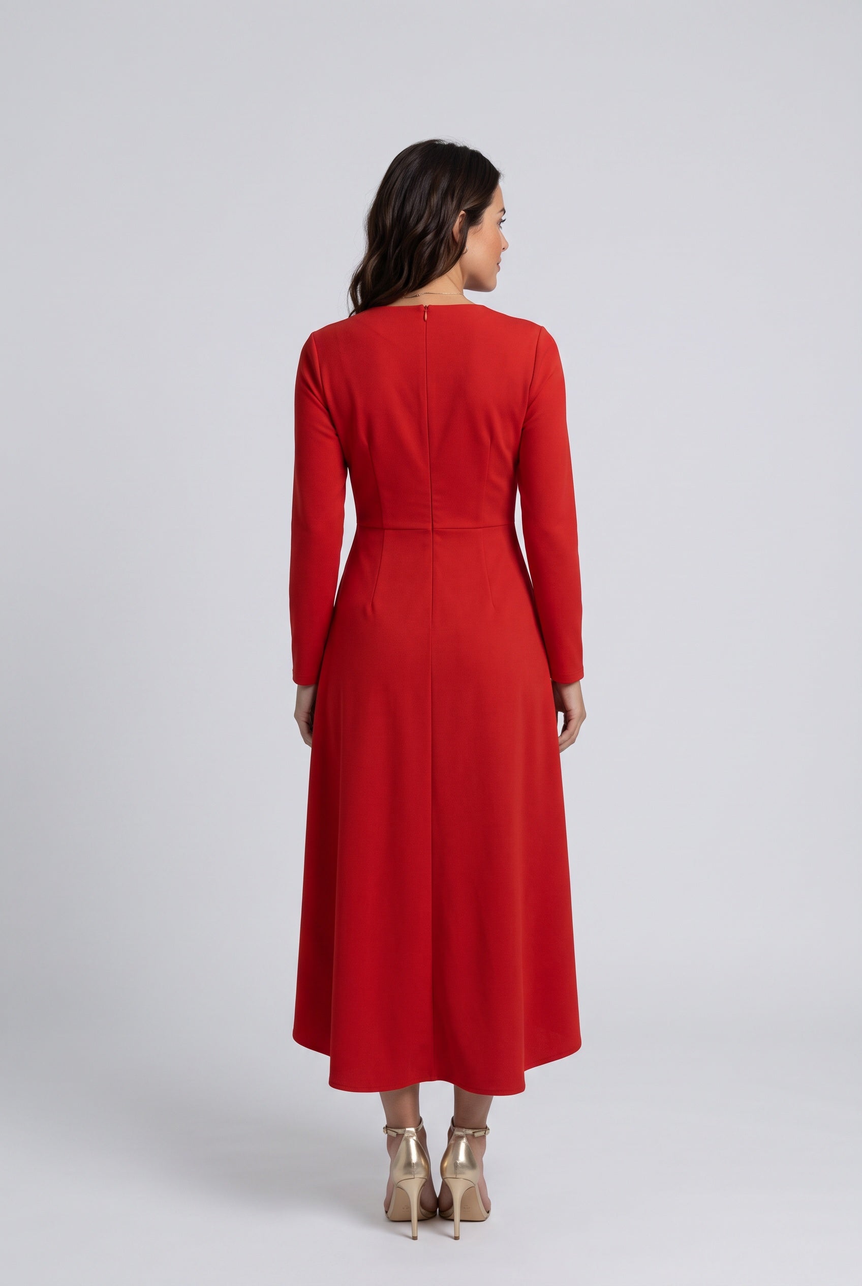 Scarlett | Long Sleeve Wrap Midi Dress