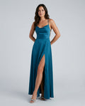 Tatum | Spaghetti Strap High Slit Evening Maxi Dress