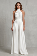 Veloria | Halter-Neck Wide-Leg Jumpsuit