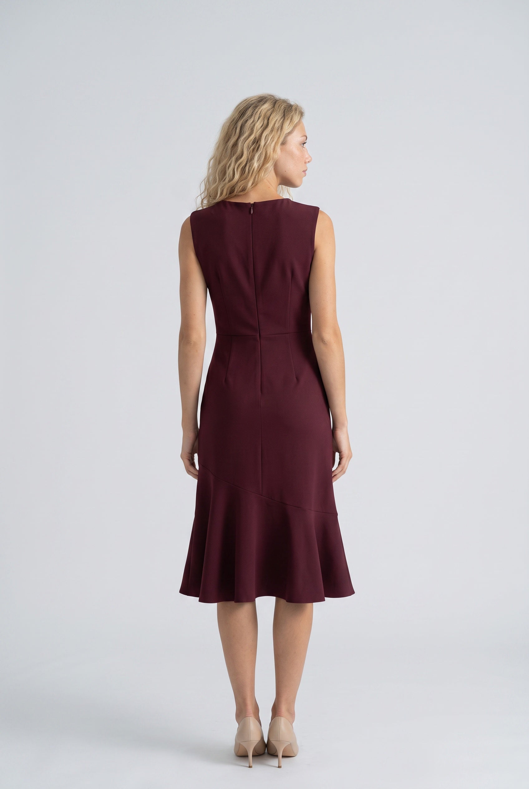 Tatum | Ruffle Hem Wrap Midi Dress