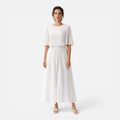 Lorena | Pleated Chiffon Wedding Guest Maxi Dress