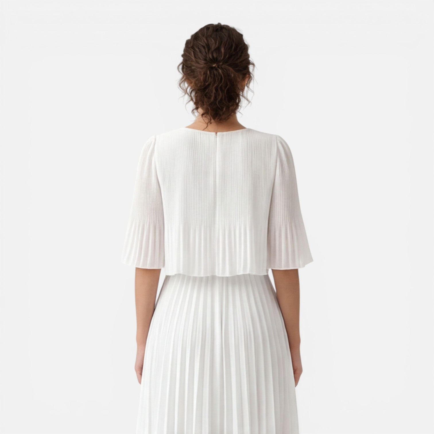 Lorena | Pleated Chiffon Wedding Guest Maxi Dress