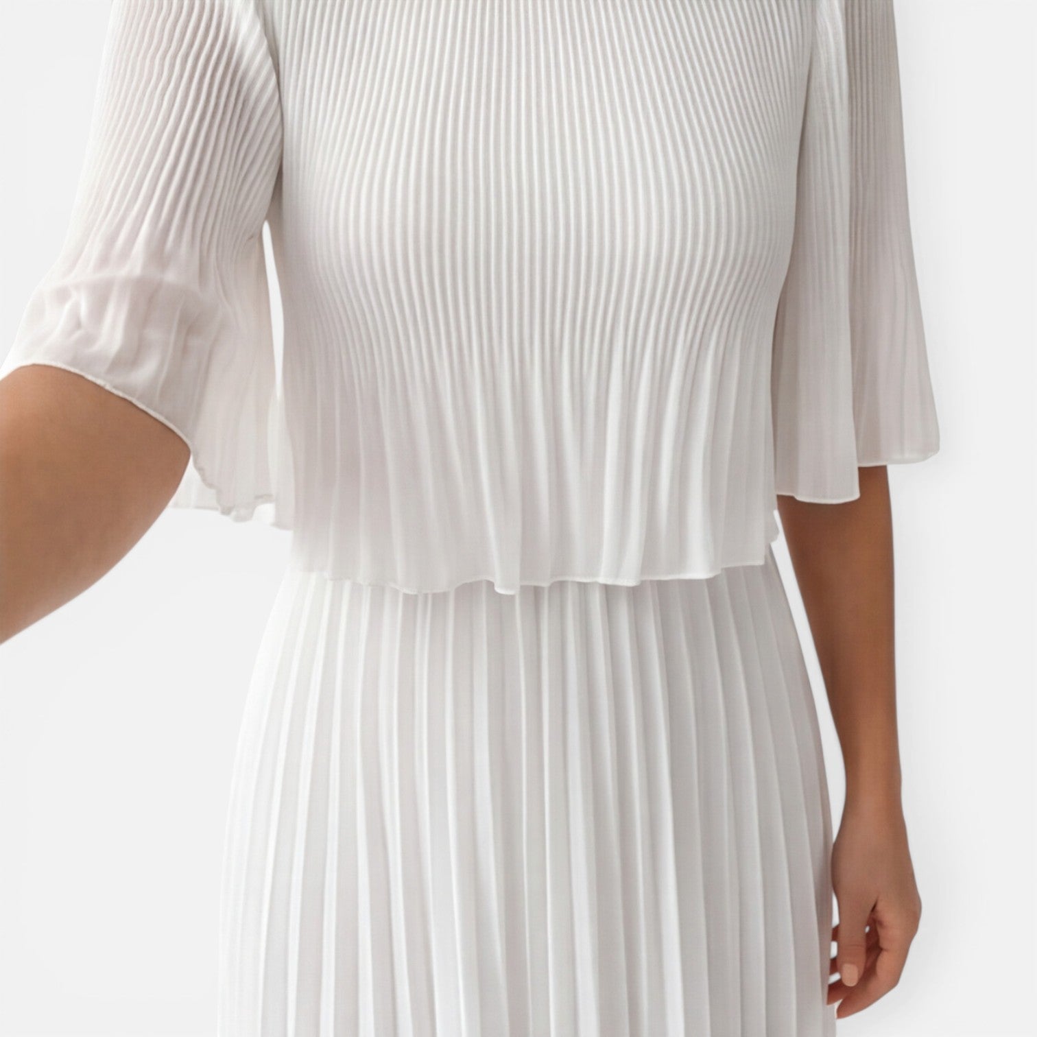 Lorena | Pleated Chiffon Wedding Guest Maxi Dress