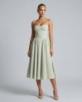 Cleo | Square Neck Pocket Slip Midi Dress