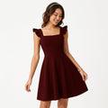 Isolde | Ruffle Strap Fit & Flare Mini Dress
