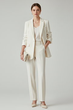 Noor | Structured Blazer & Straight-Leg Trouser Set