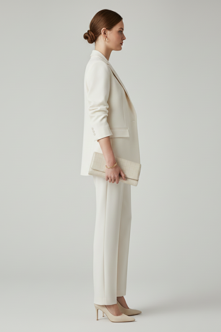 Noor | Structured Blazer & Straight-Leg Trouser Set