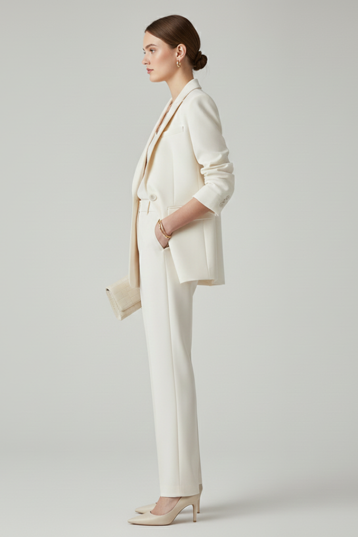 Noor | Structured Blazer & Straight-Leg Trouser Set