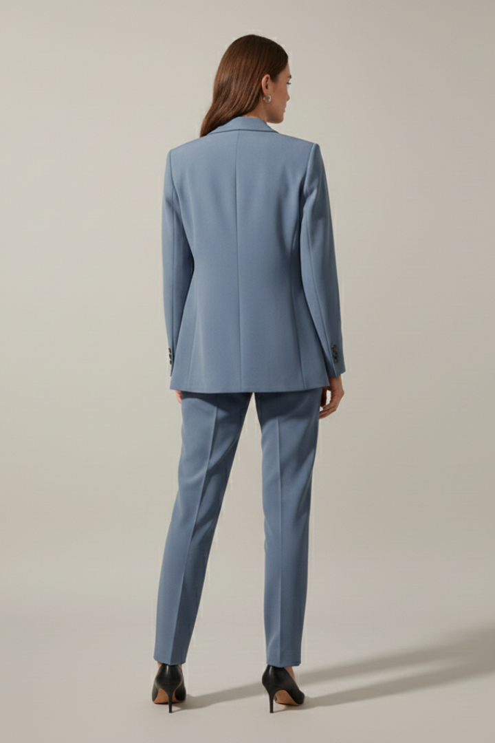 Isolde | Notched Lapel Blazer & Straight-Leg Trousers Set