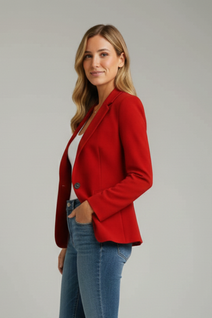 Talia | Notched Lapel Single Button Blazer