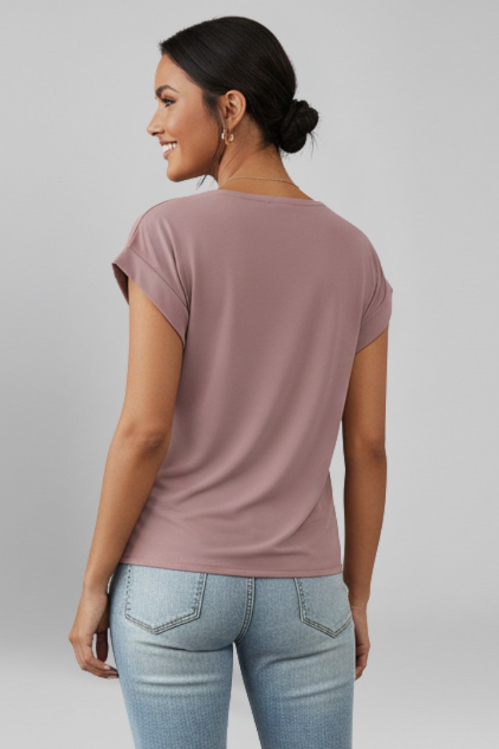 Petra | V-Neck Short Sleeve Blouse