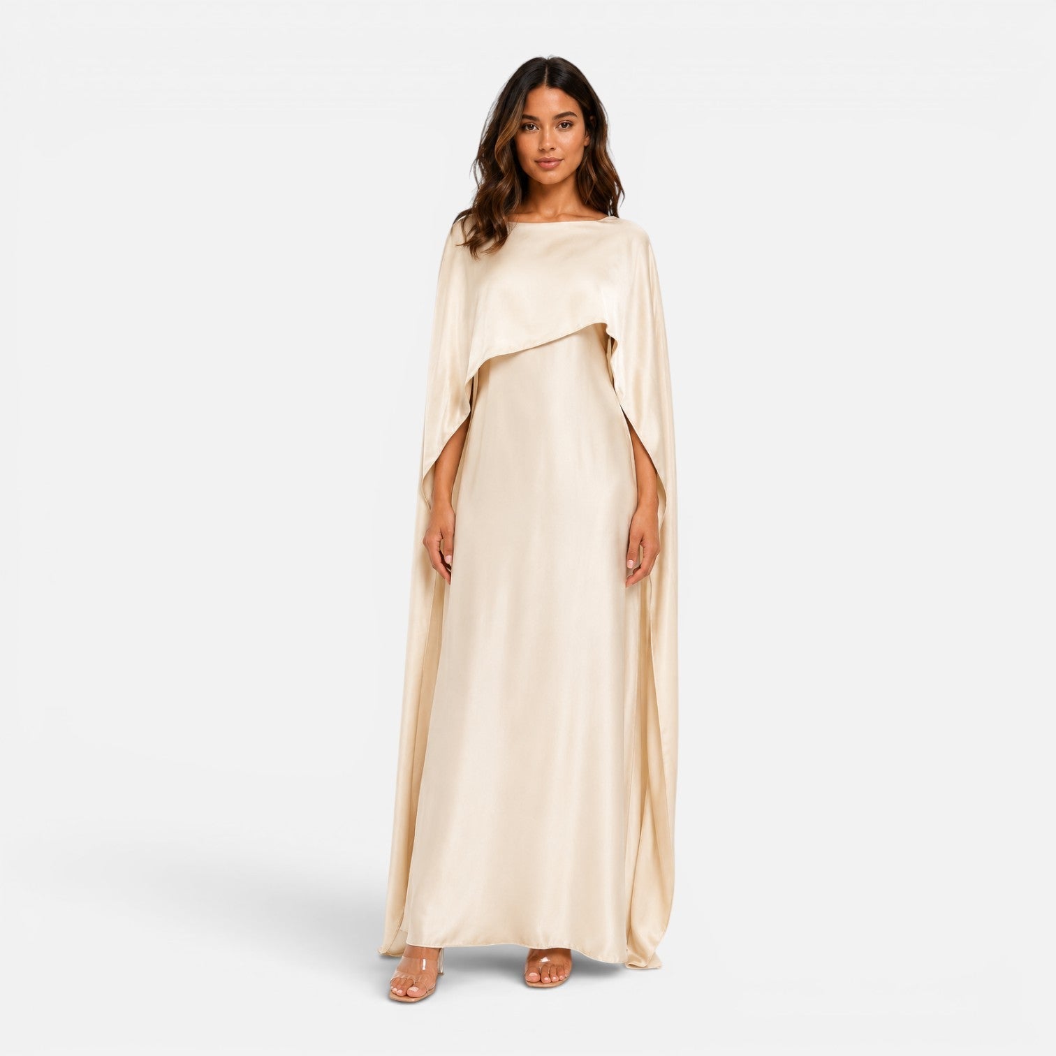Peyton | Draped Sleeve Maxi Dress