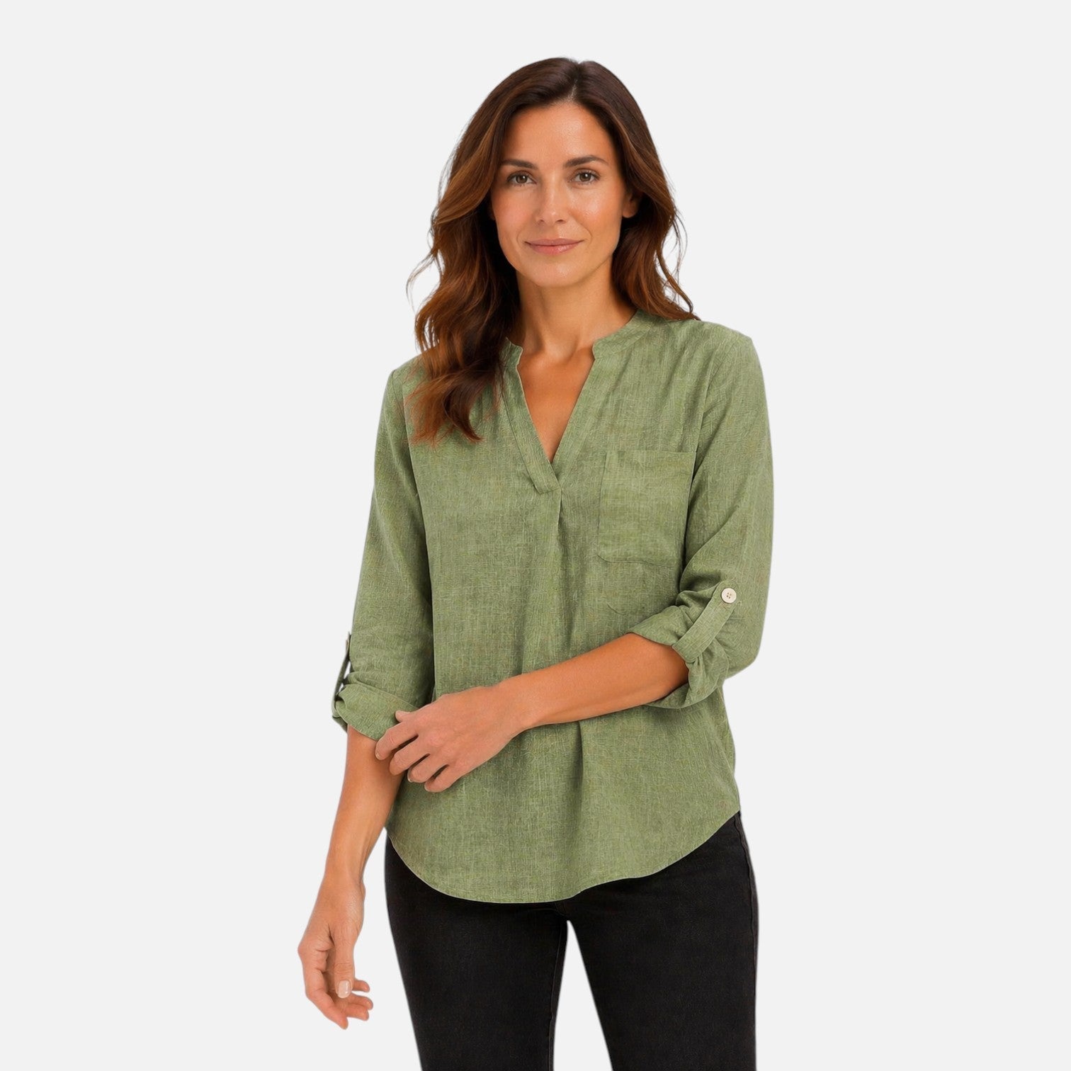 Ellie | V-Neck Long Sleeve Top