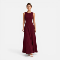 Antonella | Sleeveless Pleated Formal Maxi Dress