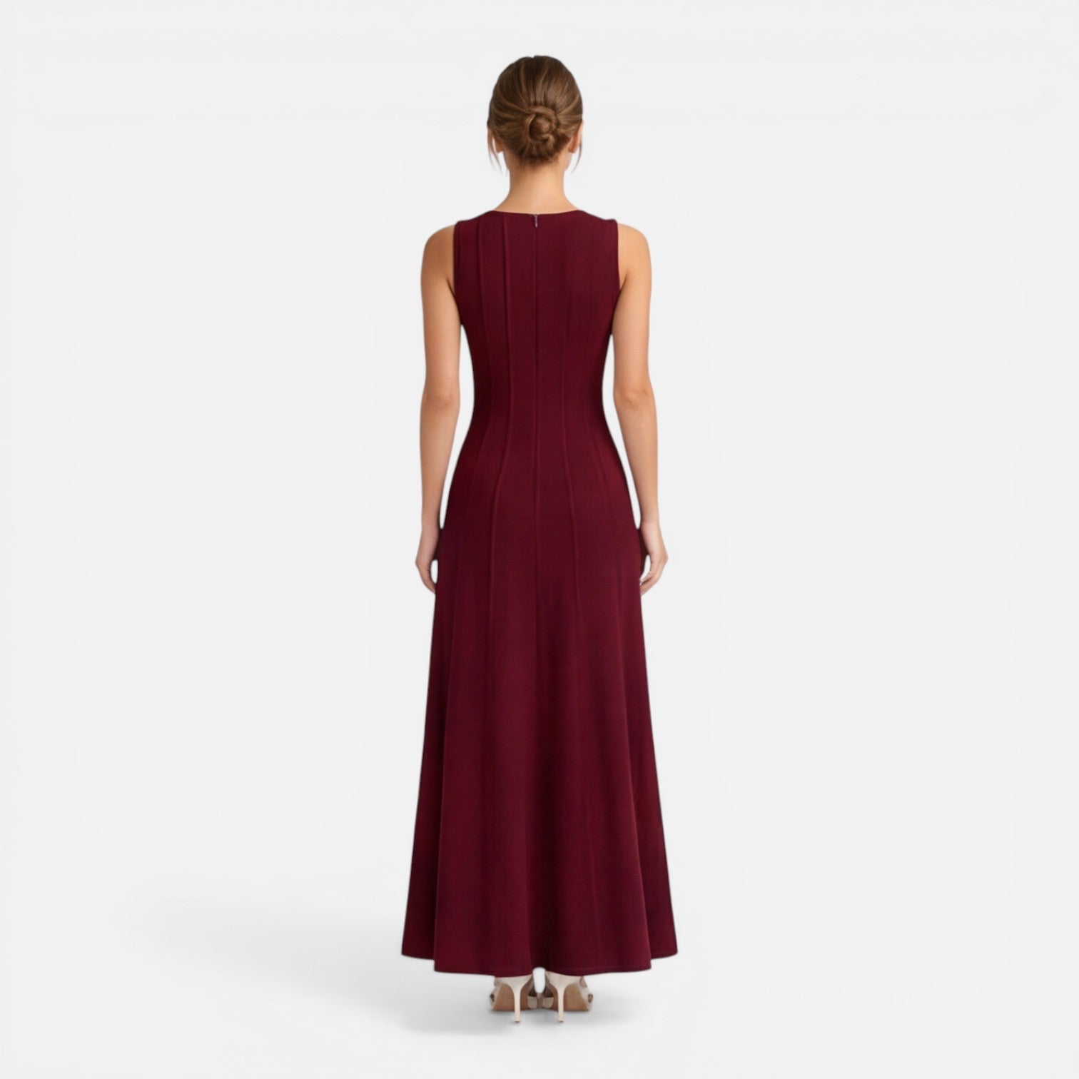 Antonella | Sleeveless Pleated Formal Maxi Dress