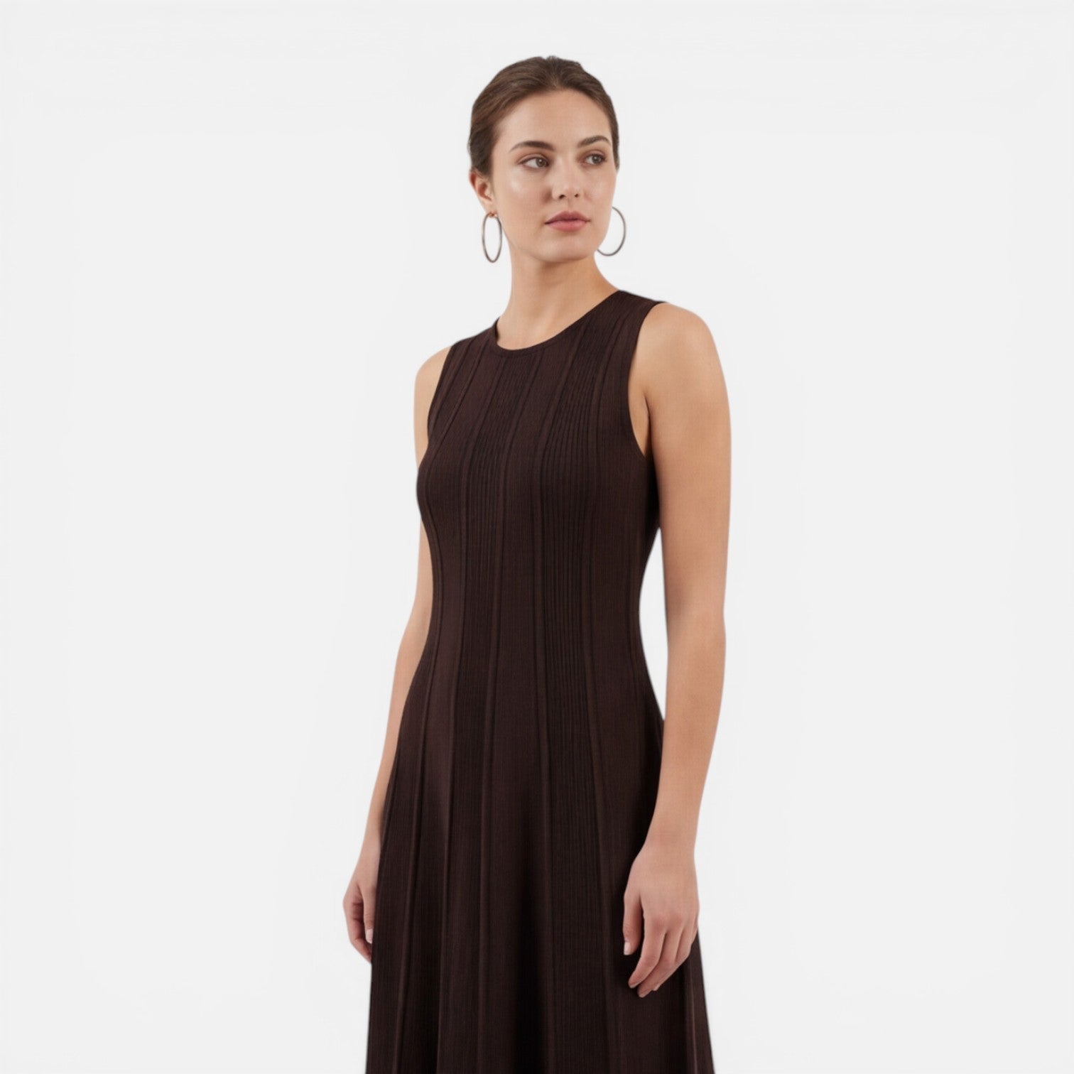 Antonella | Sleeveless Pleated Formal Maxi Dress