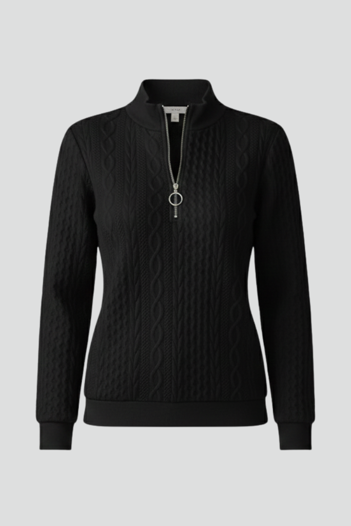 Brynn | Cable Knit Zip Neck Jumper