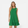 Elin | Sleeveless Ruffle Hem A-Line Midi Dress