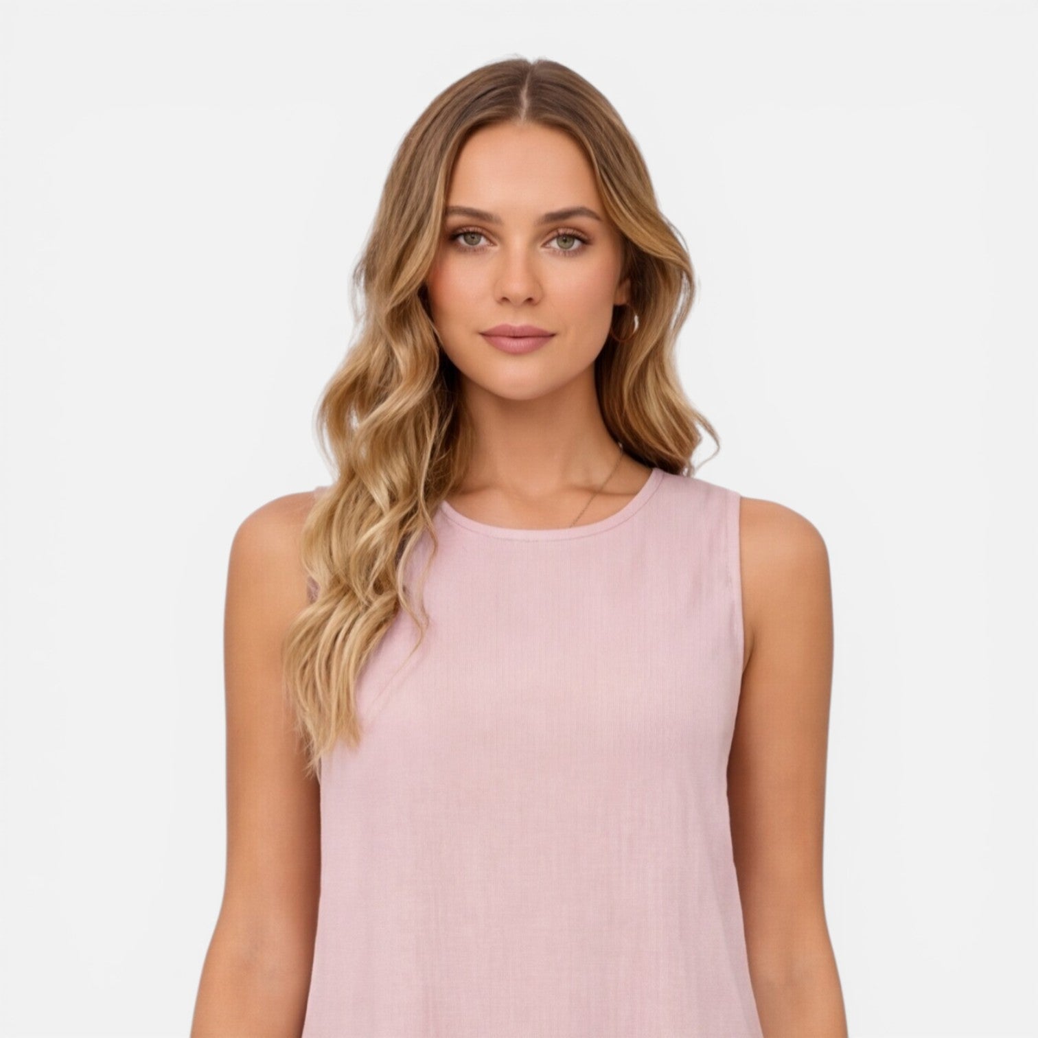 Elin | Sleeveless Ruffle Hem A-Line Midi Dress