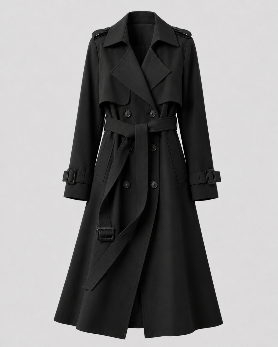 Ximena | Long Belted Trench Coat
